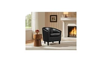 Yaheetech Faux Leather Accent Chair Black