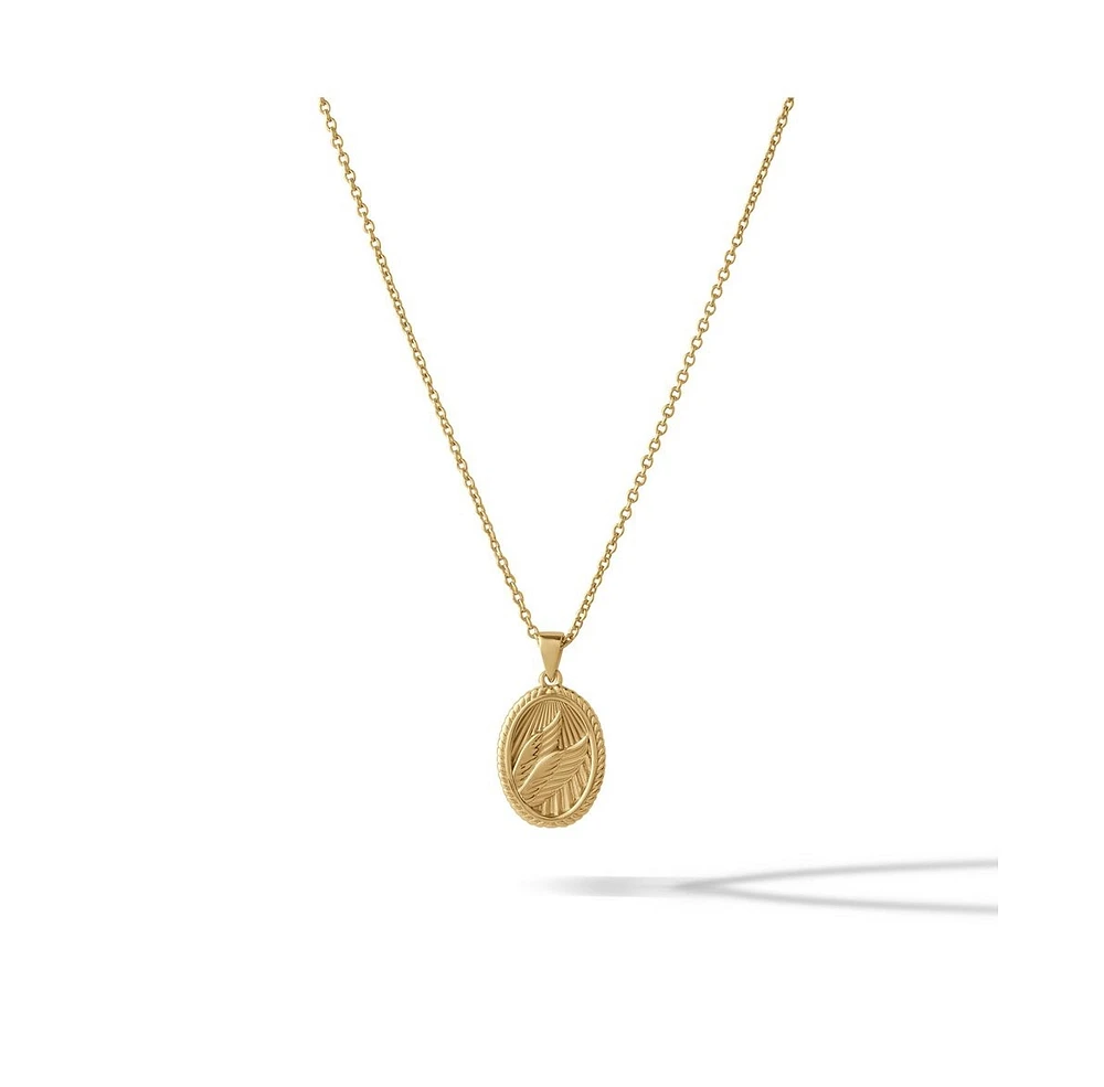Vincero Women's Wings Necklace in Polished 14k Gold Pendant