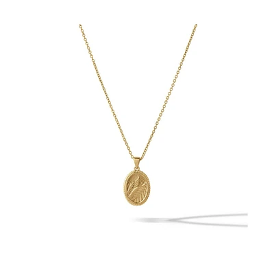 Vincero Women's Wings Necklace in Polished 14k Gold Pendant