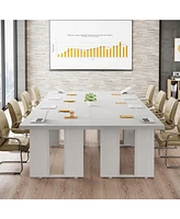 Tribesigns 71" Large Dining Table for 6 to 8 People, Rustic Farmhouse Style Dinner Table, Rectangular Dining Table for Kitchen, Dining Room & Liv