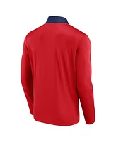 Fanatics Men's Red Los Angeles Angels Unstoppable Quarter-Zip Top