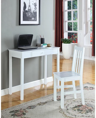 Duluth White Finish Wood Home Office Secretary Writing Desk