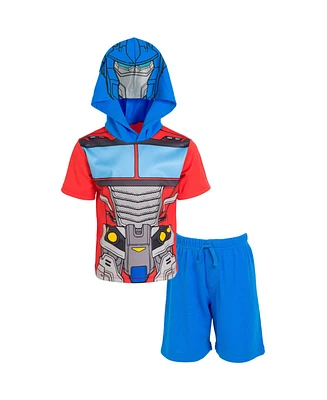 Transformers Boys Athletic Pullover T-Shirt Mesh Shorts Outfit Set