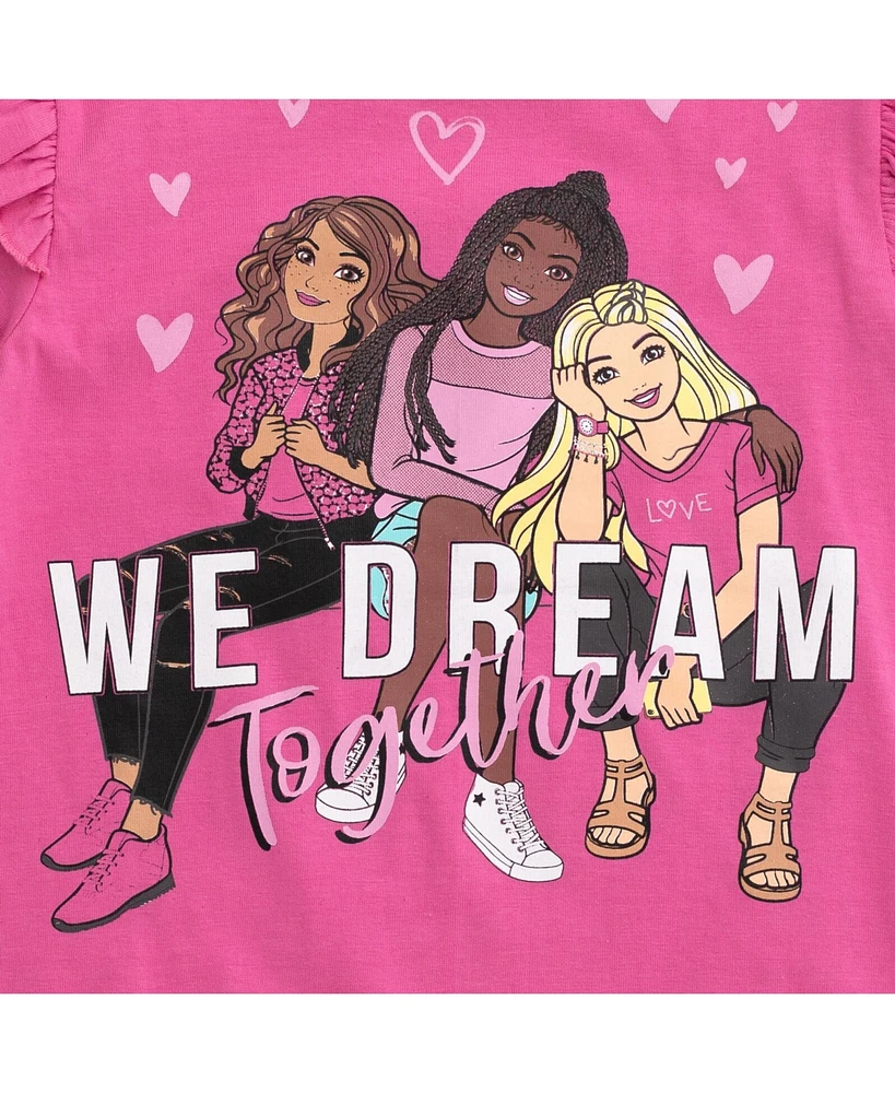 Barbie Toddler Girls 3 Pack T-Shirts to
