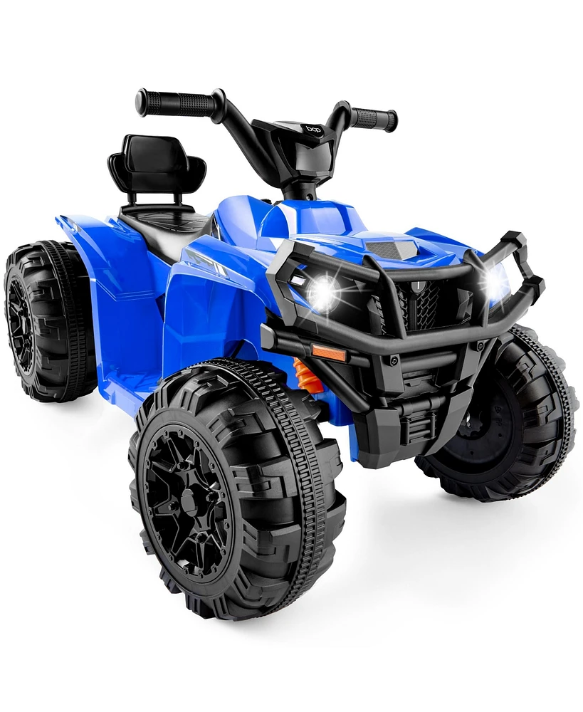 Best Choice Products 12V Kids Ride-On Atv Quad w/ Bluetooth, 2.4mph Max, Treaded Tires, Led Lights, Radio