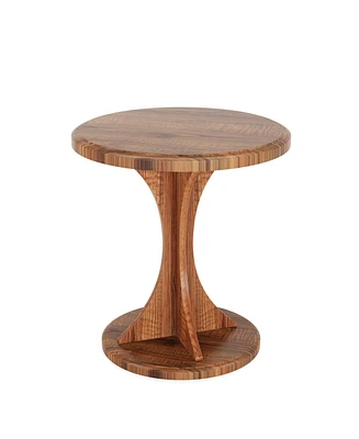 Tribesigns Round End Side Table: Wood Small Sofa Chair Side Table for Living Room, Mid-Century Bedside Nightstand for Bedroom, Accent Table, Easy Asse