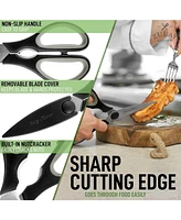 Zulay Kitchen Ultra Sharp Stainless Steel Kitchen Shears With Protective Cover