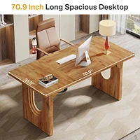 Tribesigns Modern Executive Desk, 70.9" Large Office Computer Desk, Conference Table Meeting Room Table, Simple Workstation Business Furniture fo