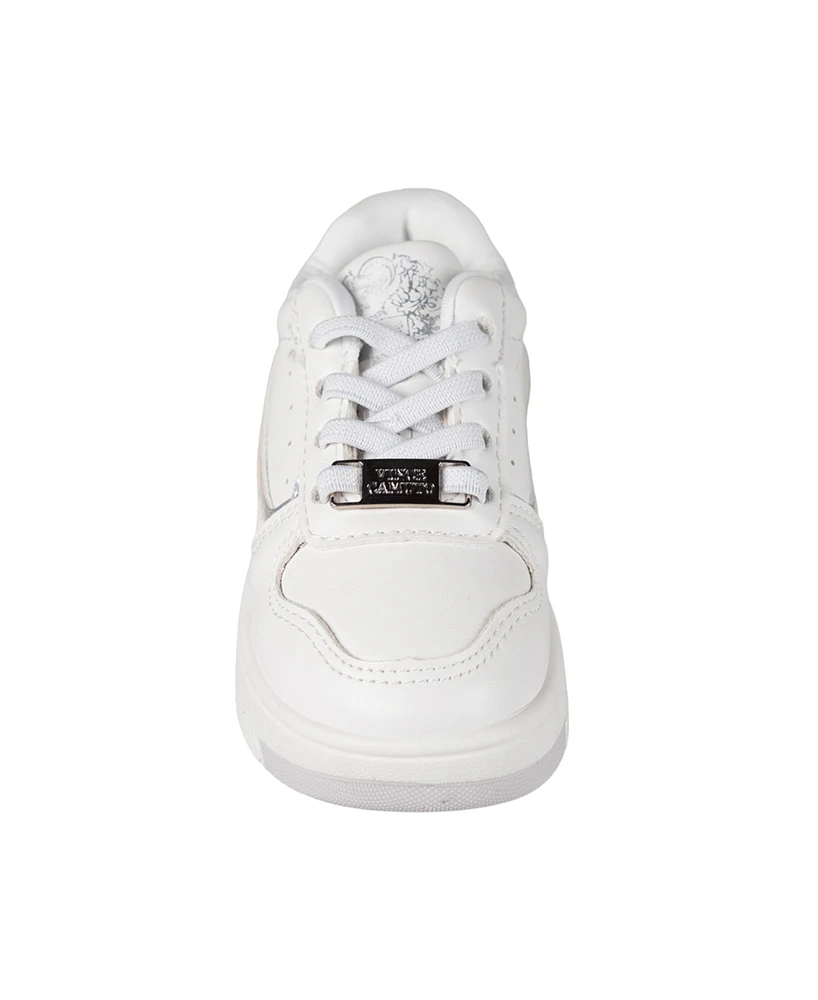 Vince Camuto Toddler Girls Elastic Laces Court Sneaker