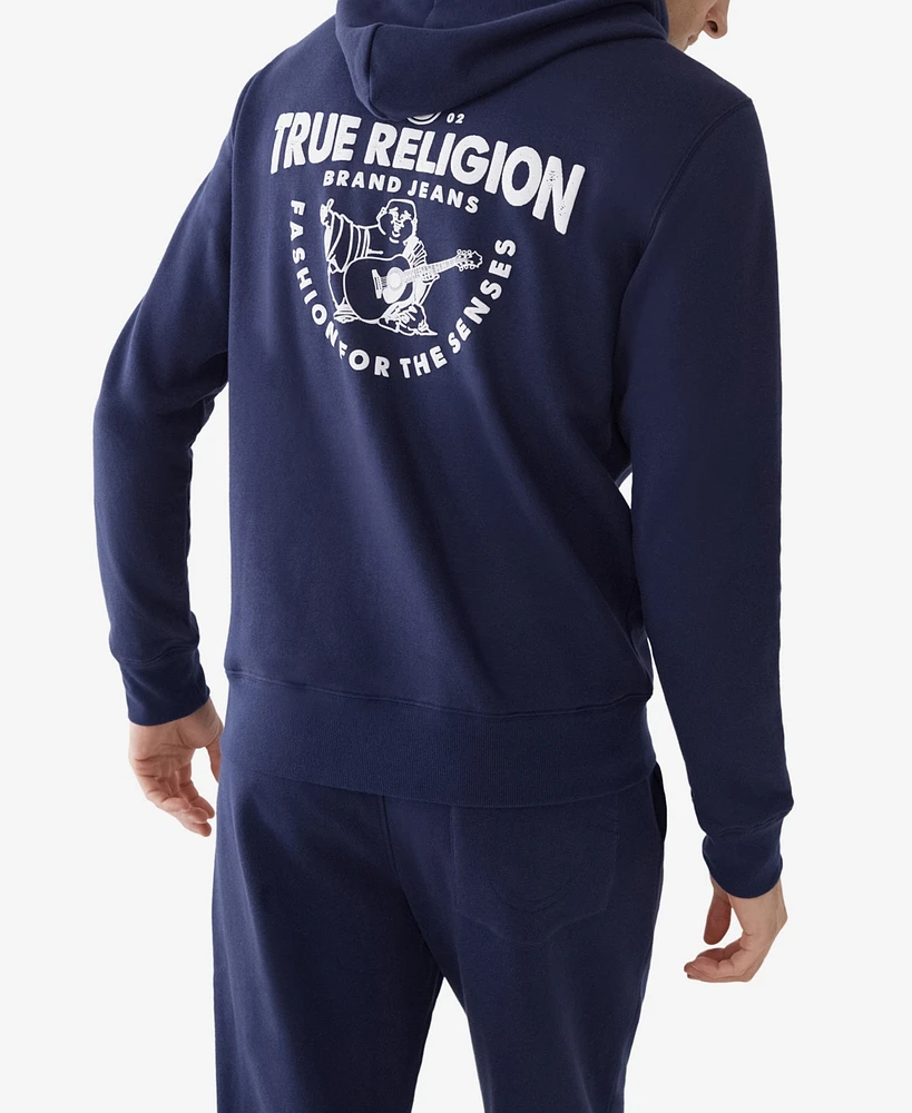 True Religion Men's Core Zip-Front Logo Hoodie