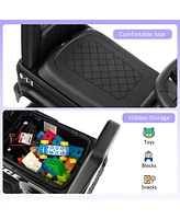 2-in-1 6V Kids Ride On Car Toddler Push w/ Megaphone & Siren