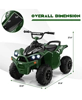 12V Battery Powered Kids Ride On Atv Electric 4-Wheeler Quad Car with MP3 & Ligh