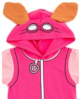 Paw Patrol Toddler Girls Hooded Cosplay T-Shirt Dress and Leggings Outfit Set