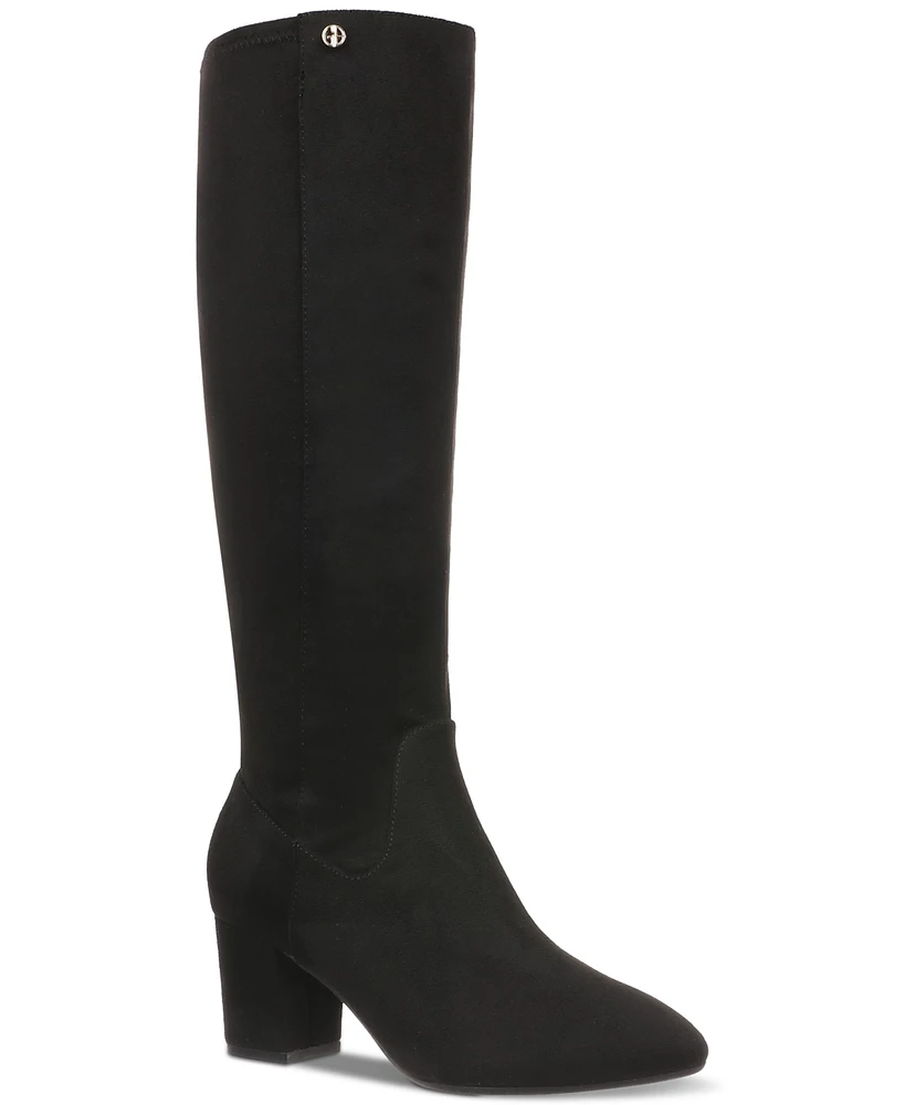 Giani Bernini Women's Maylynee Memory Foam Block Heel Knee High Dress Boots