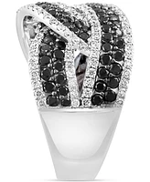 Effy Black & White Diamond Knot Ring (2-1/3 ct. t.w.) in 14k White Gold