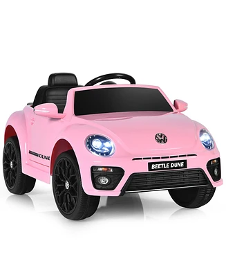 12V Kids Ride On Car Licensed Volkswagen Beetle w/ Remote Control & Music