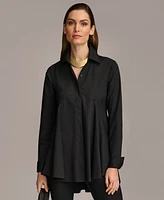 Donna Karan New York Women's A-Line Button Down Poplin Tunic