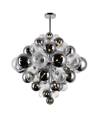 Cwi Lighting 36" Metal Pallocino 27 Light Chandelier
