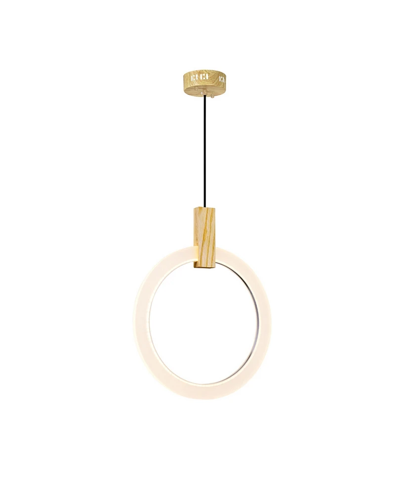 Cwi Lighting 20" Metal Anello Led Pendant