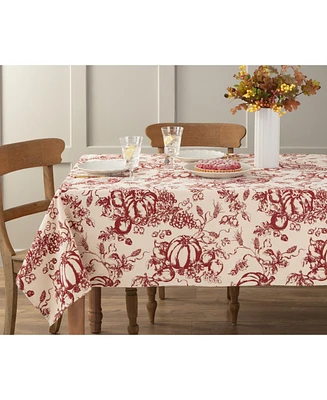 Lenox Pumpkin Printed Toile Tablecloth