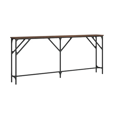 Console Table Brown Oak 70.9"x9.1"x29.5" Engineered Wood