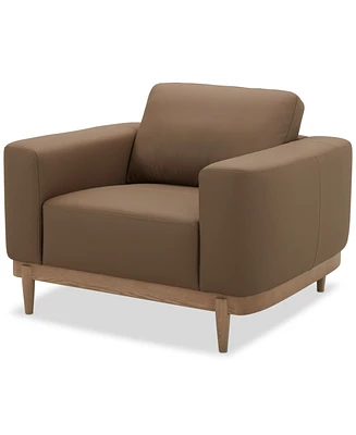 Jharli Leather Accent Chair, Created for Macy's