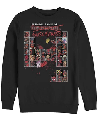 Fifth Sun Men's Deadpool Periodic Crew Fleece Pullover