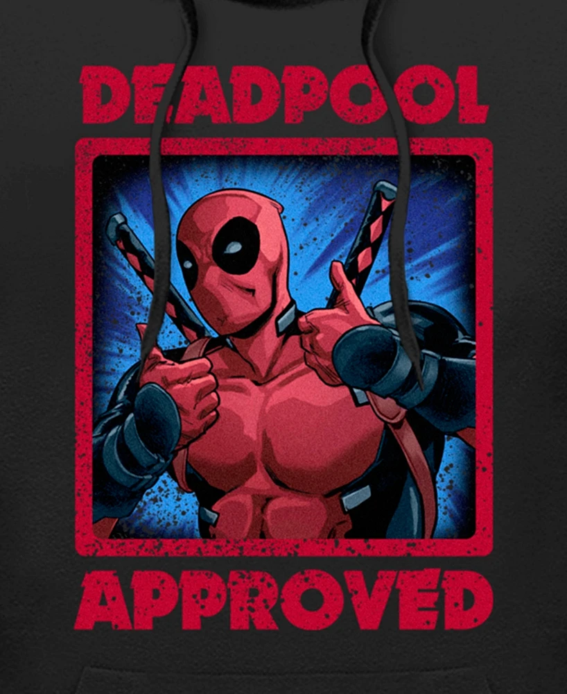 Fifth Sun Men's Deadpool Approved Hoodie Fleece Pullover