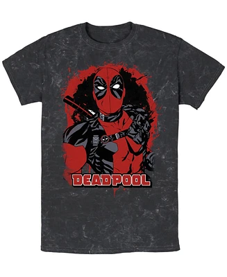 Fifth Sun Men's Painted Deadpool Short Sleeve Mineral Wash Tee