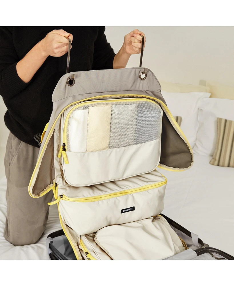 Bagsmart TravelEase 4-in-1 Family Travel Packing Cubes Beige