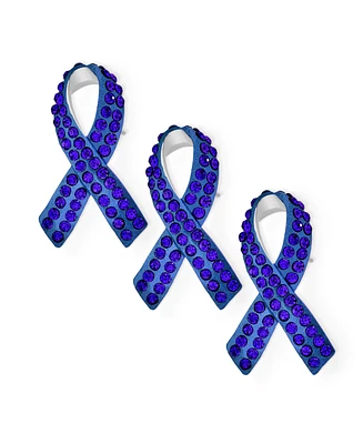 Bling Jewelry Cancer Awareness Brooch Pin Multi Color Crystal Enamel Support Symbol
