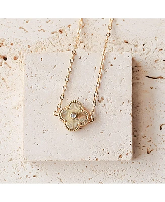 Non-Tarnishing Gold Clover Necklace