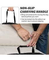 Plush Calming Dog Couch Bed with Anti-Slip Bottom Plush Mat for Dogs & Cats