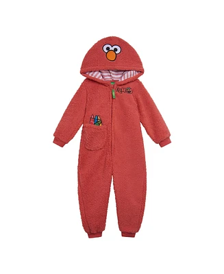 Sesame Street Toddler Boys Cozy Sherpa Zip Up Cosplay Costume Coverall Newborn to (Newborn - 4T