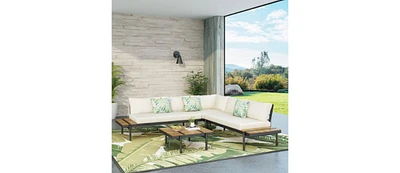 Theo 5-Seater Sectional Sofa Set: Comfort, Style, And Durability For Outdoor Living