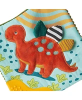 Mary Meyer Pebblesaurus Crinkle Teether Toy with Squeaker, Dinosaur