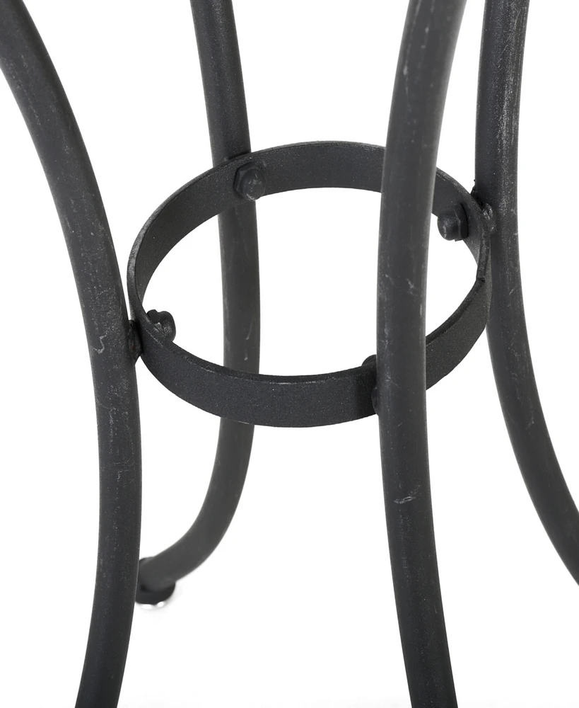 Whimsical Lourdes Bistro Set: Durable Outdoor Elegance