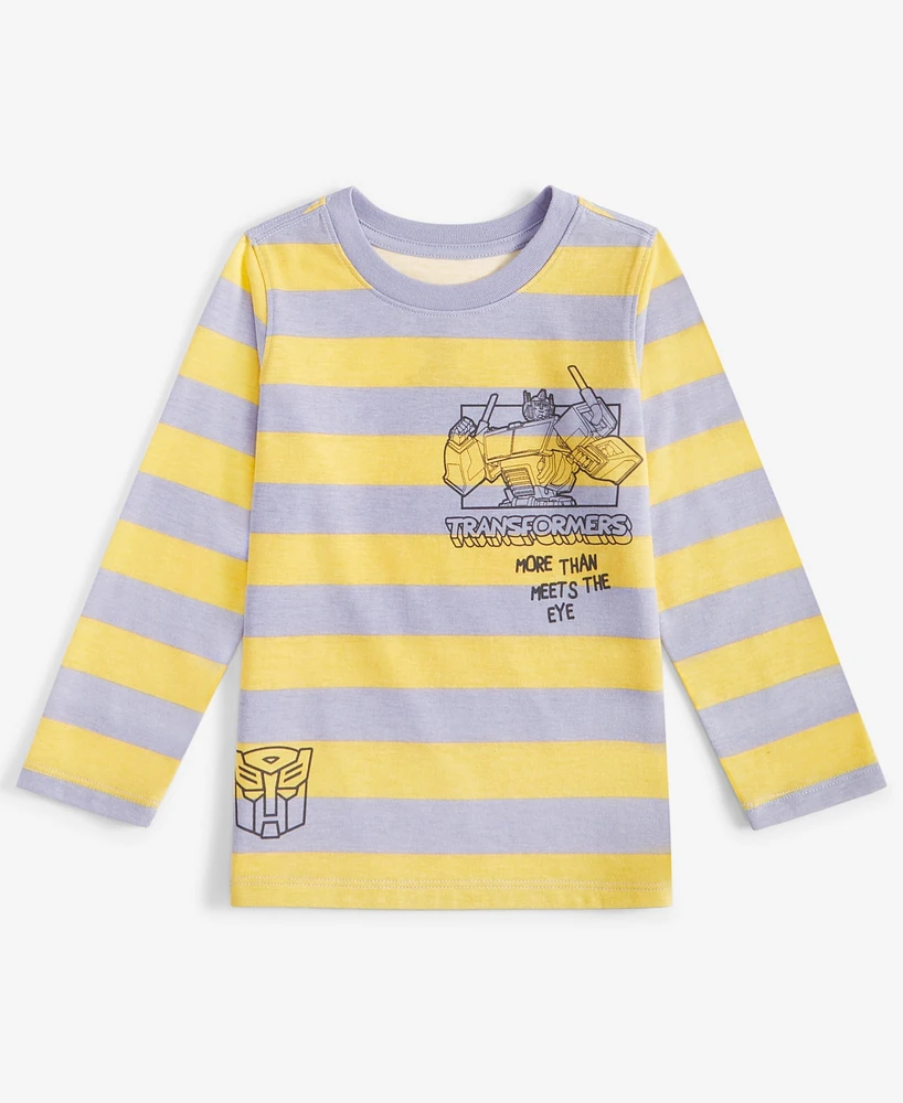 Epic Threads Toddler Boys 2T-4T Transformers Graphic Striped Long-Sleeve T-Shirt, Exclusively at Macy's