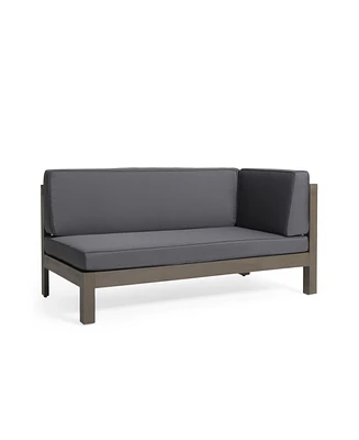 Brava X-Back Right Corner Bench, Dark Grey