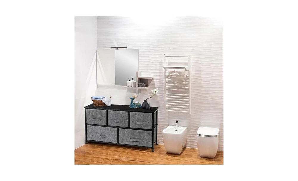 Slickblue 2-Tier Wide Closet Dresser for Stylish Storage and Organization Solutions