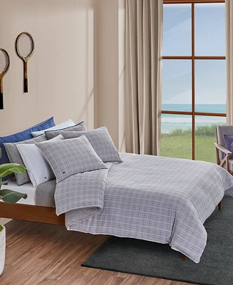 Lacoste Home Racquet Check 3-Pc. Comforter Set