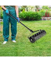 21" Manual Lawn Aerator Grass Aeration Tool Filled with Sand or Stone with Handle