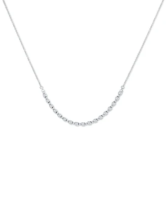 Diamond Curved Bar Collar Necklace (1-1/2 ct. t.w.) 14k White or Yellow Gold, 16" + 2" extender