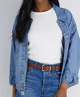 Levi's Women's Western Metal Tip End Leather Extended Size Belt