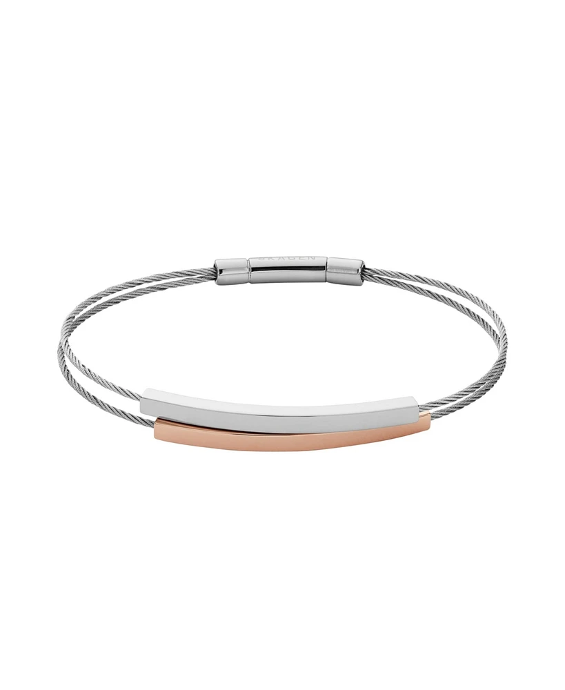 Skagen Women's Kariana Rose Gold Stainless Steel Multi-Strap Bracelet