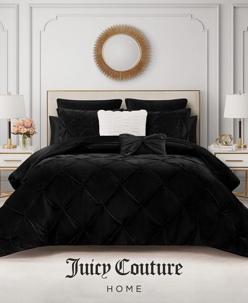 Juicy Couture Kiss Pleat Plush 7-Pc. Comforter Set