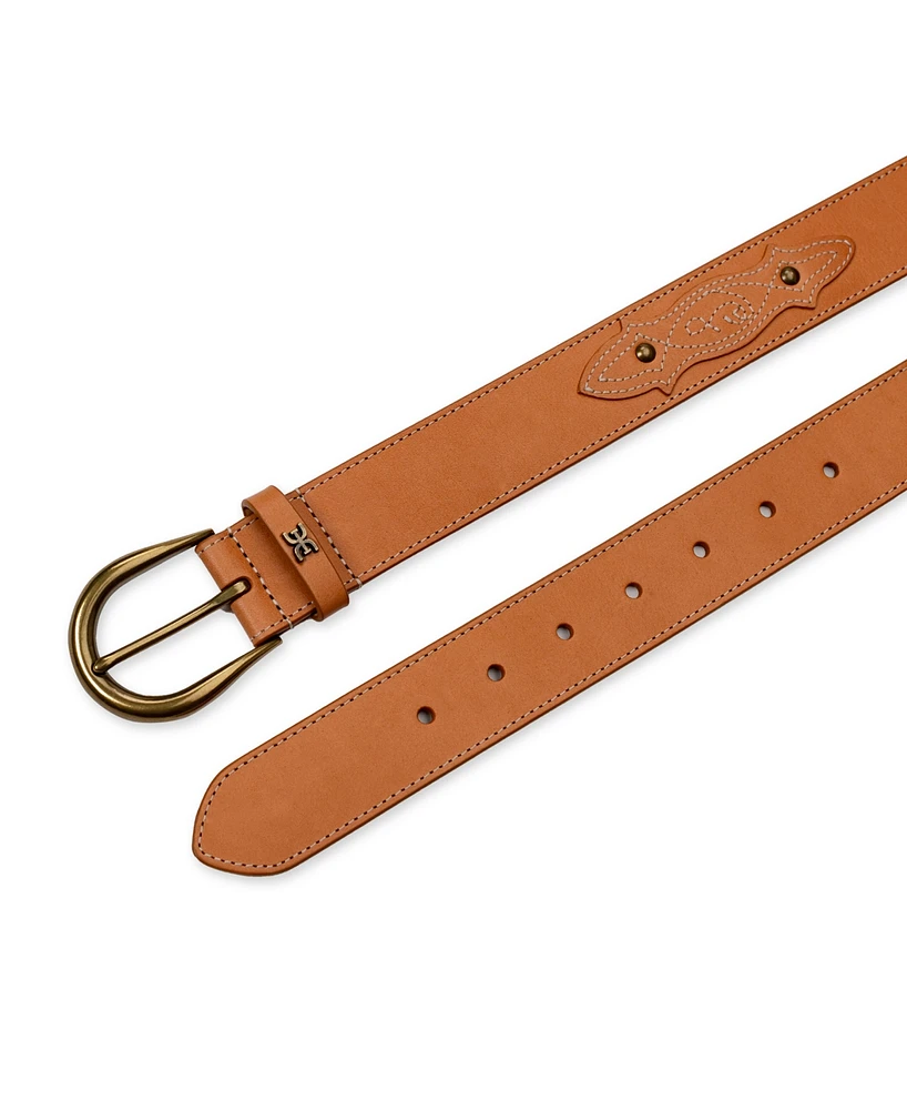 Sam Edelman Women's Western Embroidered Casual Belt
