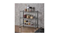 Slickblue 3-Tier UltraZinc Cabinet Organizer – Durable Metal Storage Rack for Kitchen, Bathroom, and Pantry