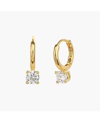 Sterling Silver 18k Gold Plated Anastasia Huggies Hoops – Dainty Summer Earrings, Lightweight, Vacation Style, Warm Weather Look