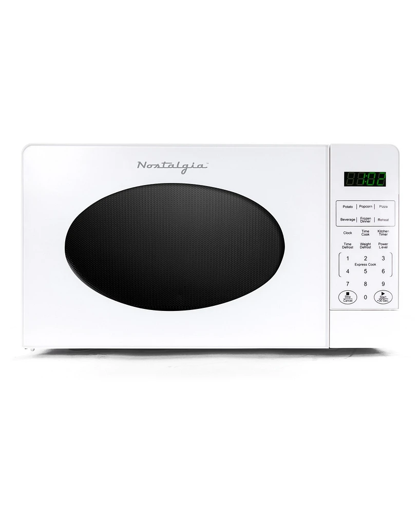 Nostalgia 0.7 Cubic Retro Foot Countertop Microwave Oven